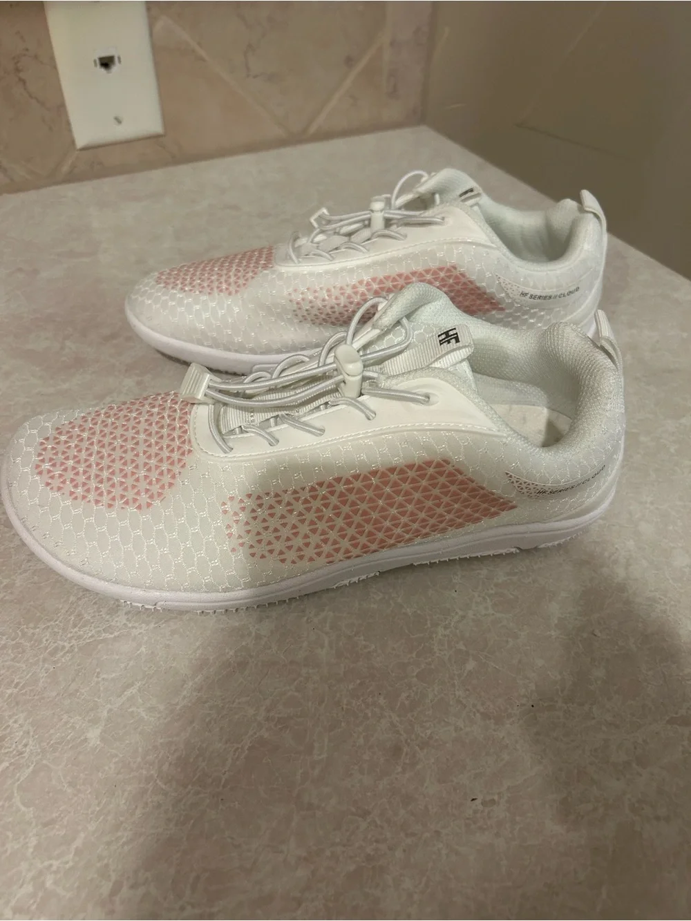 HF White & Pink Women's Lightweight Sneakers